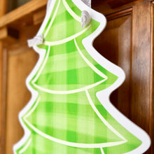Load image into Gallery viewer, Gingham Christmas Tree Door Hanger