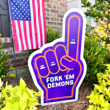 Load image into Gallery viewer, Fork ‘Em Demons Foam Finger Garden Stake