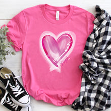 Load image into Gallery viewer, Valentine's Watercolor Heart T-Shirt
