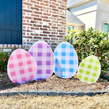 Load image into Gallery viewer, Gingham Egg Garden Stakes Collection