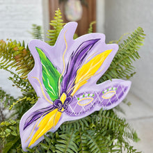 Load image into Gallery viewer, Mardi Gras Mask Garden Stake