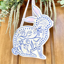 Load image into Gallery viewer, Chinoiserie Bunny Door Hanger