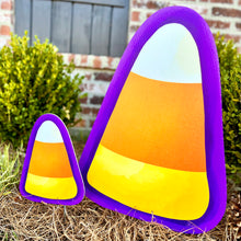 Load image into Gallery viewer, Large Candy Corn Garden Stake
