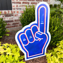Load image into Gallery viewer, Customizable Blue and Red Foam Finger Garden Stake
