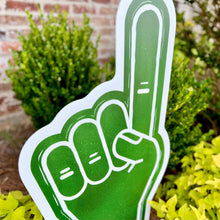 Load image into Gallery viewer, Customizable Green Foam Finger Garden Stake
