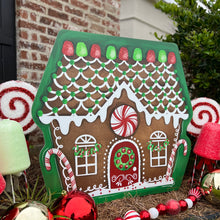 Load image into Gallery viewer, Large Gingerbread House Garden Stake
