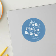 Load image into Gallery viewer, Romans 12:12 Fundraiser 4" Sticker
