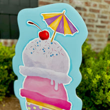 Load image into Gallery viewer, Ice Cream with Umbrella Yard Art
