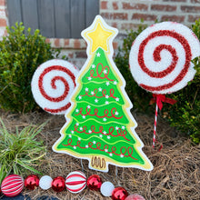 Load image into Gallery viewer, Traditional Tree Christmas Cookie Garden Stake
