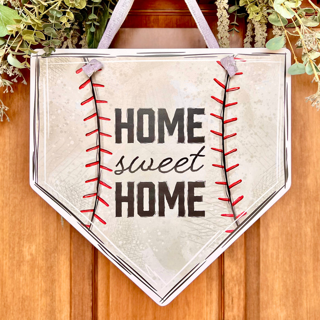 Baseball Home Sweet Home Door Hanger