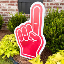 Load image into Gallery viewer, Customizable Red Foam Finger Garden Stake
