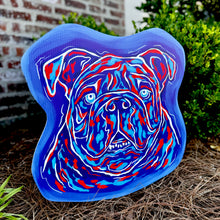 Load image into Gallery viewer, Red and Blue Bulldog Yard Art
