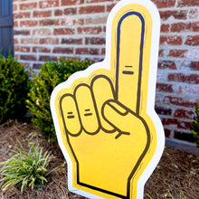 Load image into Gallery viewer, Customizable Yellow and Black Foam Finger Garden Stake
