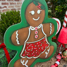 Load image into Gallery viewer, Large Gingerbread Woman Garden Stake
