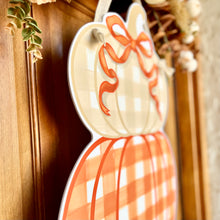 Load image into Gallery viewer, Orange Stacked Pumpkin Duo Door Hanger
