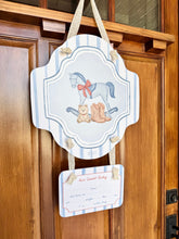 Load image into Gallery viewer, Baby Boy Rocking Horse Hospital Door Hanger
