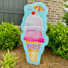 Load image into Gallery viewer, Ice Cream with Umbrella Yard Art
