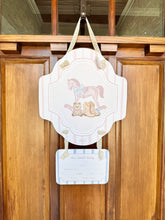 Load image into Gallery viewer, Baby Girl Rocking Horse Hospital Door Hanger
