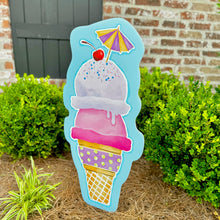 Load image into Gallery viewer, Ice Cream with Umbrella Yard Art
