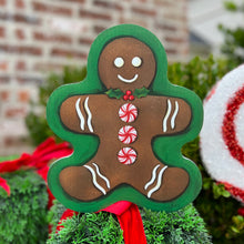 Load image into Gallery viewer, Mini Gingerbread Man Garden Stake
