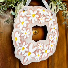 Load image into Gallery viewer, Pink Daisy Wreath Door Hanger
