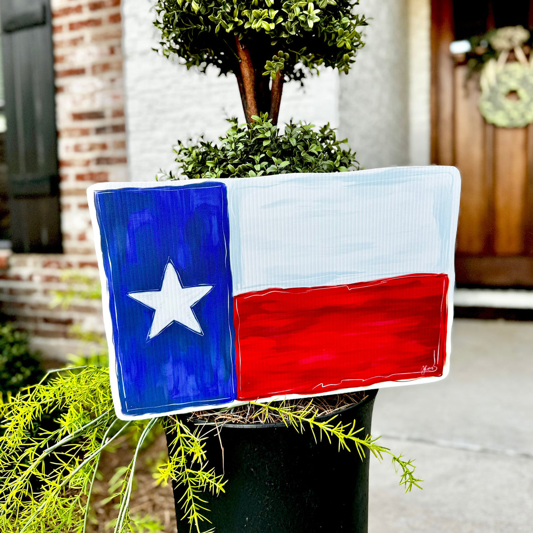 Texas State Flag Yard Art