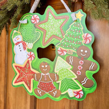 Load image into Gallery viewer, Christmas Cookie Wreath Door Hanger
