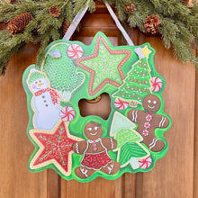 Load image into Gallery viewer, Christmas Cookie Wreath Door Hanger
