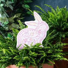 Load image into Gallery viewer, Mini Pink Chinoiserie Bunny Yard Art
