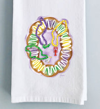 Load image into Gallery viewer, Mardi Gras King Cake Tea Towel
