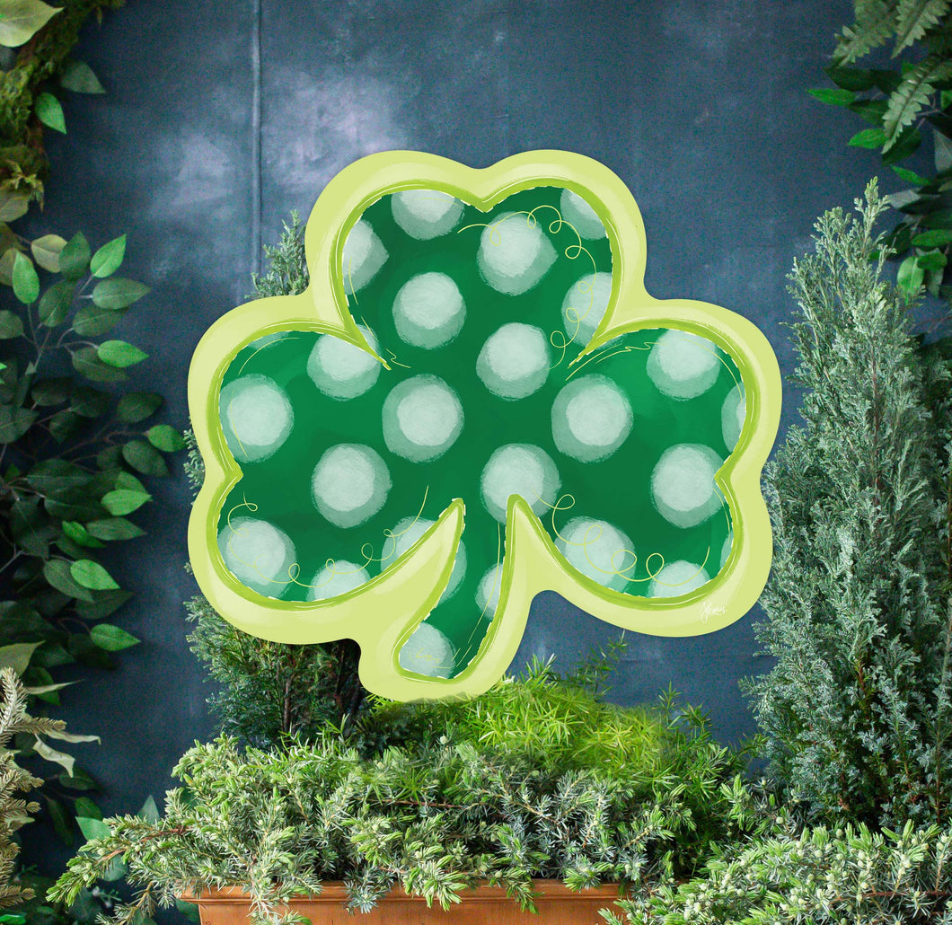 Polka Dot Shamrock Yard Art