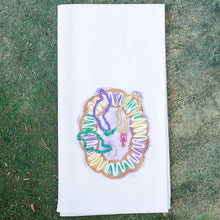 Load image into Gallery viewer, Mardi Gras King Cake Tea Towel
