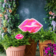 Load image into Gallery viewer, Large Watercolor Lips Garden Stakes
