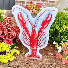Load image into Gallery viewer, Painted Crawfish Garden Stake
