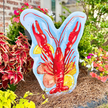 Load image into Gallery viewer, Painted Crawfish with Fixin’s Garden Stake
