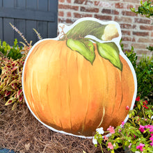 Load image into Gallery viewer, Large Round Pumpkin Garden Stake
