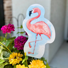 Load image into Gallery viewer, Mini Splashing Flamingo Garden Stake
