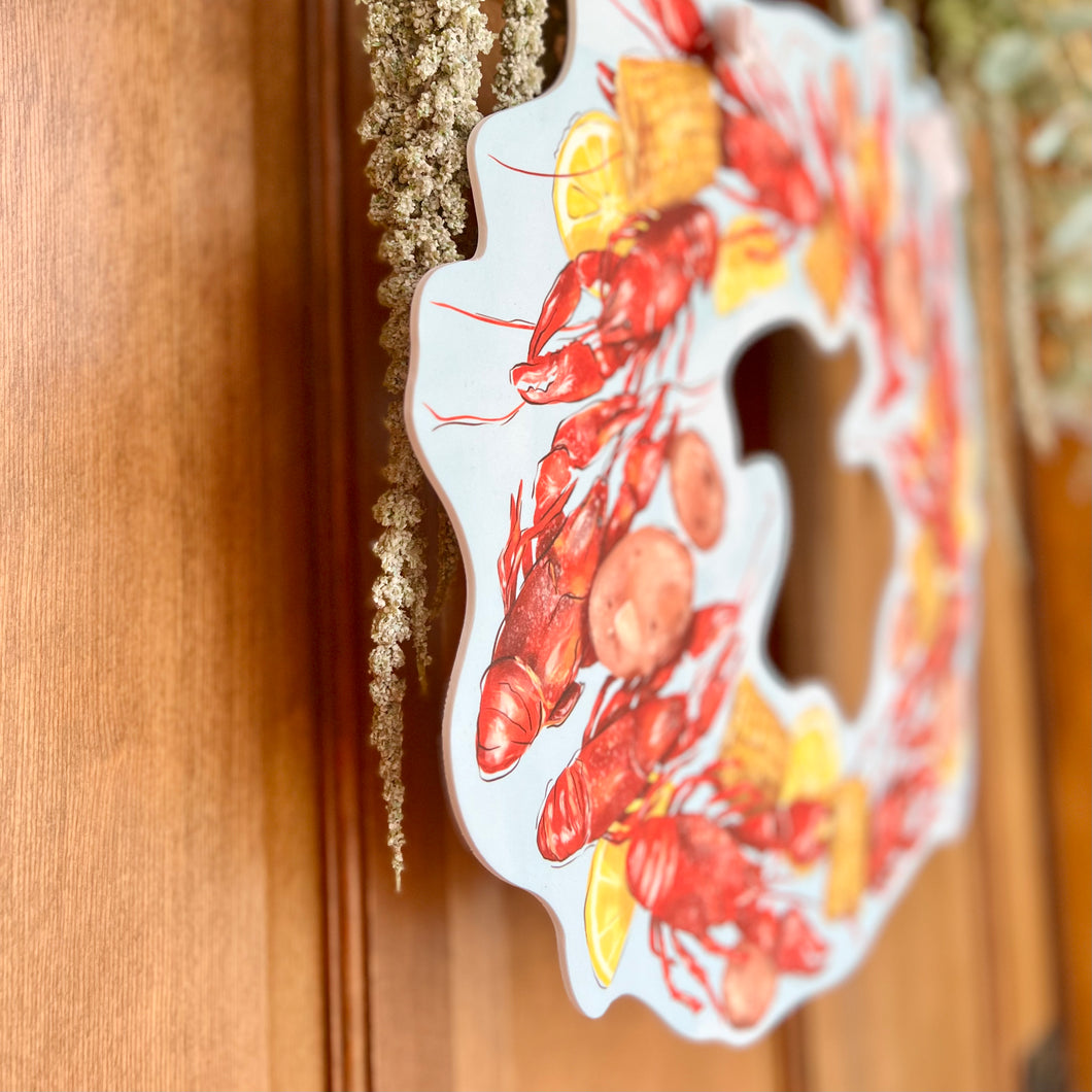Crawfish Wreath Door Hanger