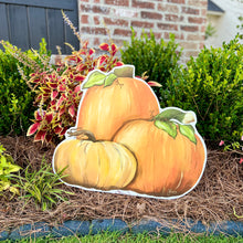 Load image into Gallery viewer, Pumpkin Trio Garden Stake
