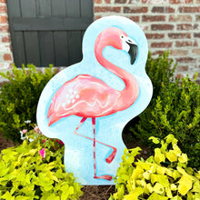 Load image into Gallery viewer, Splashing Right-Facing Flamingo Garden Stake
