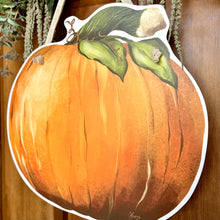 Load image into Gallery viewer, Customizable Watercolor Pumpkin Door Hanger
