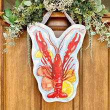 Load image into Gallery viewer, Painted Crawfish with Fixin’s Door Hanger
