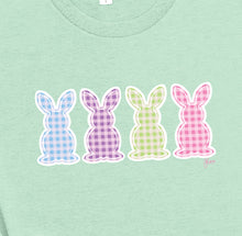 Load image into Gallery viewer, Gingham Bunnies Heather Mint T-Shirt
