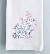 Load image into Gallery viewer, Chinoiserie Bunny Tea Towel
