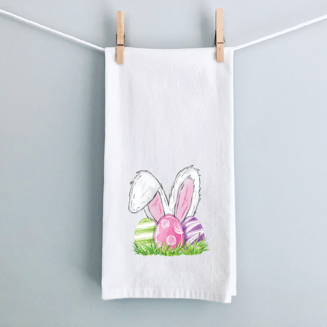 Bunny Ears with Eggs Tea Towel