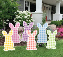 Load image into Gallery viewer, Gingham Bunny Garden Stakes Collection
