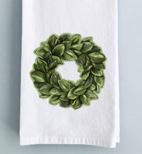 Load image into Gallery viewer, Magnolia Wreath Tea Towel
