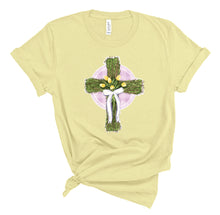 Load image into Gallery viewer, Yellow Tulip Cross T-Shirt in Vanilla Yellow
