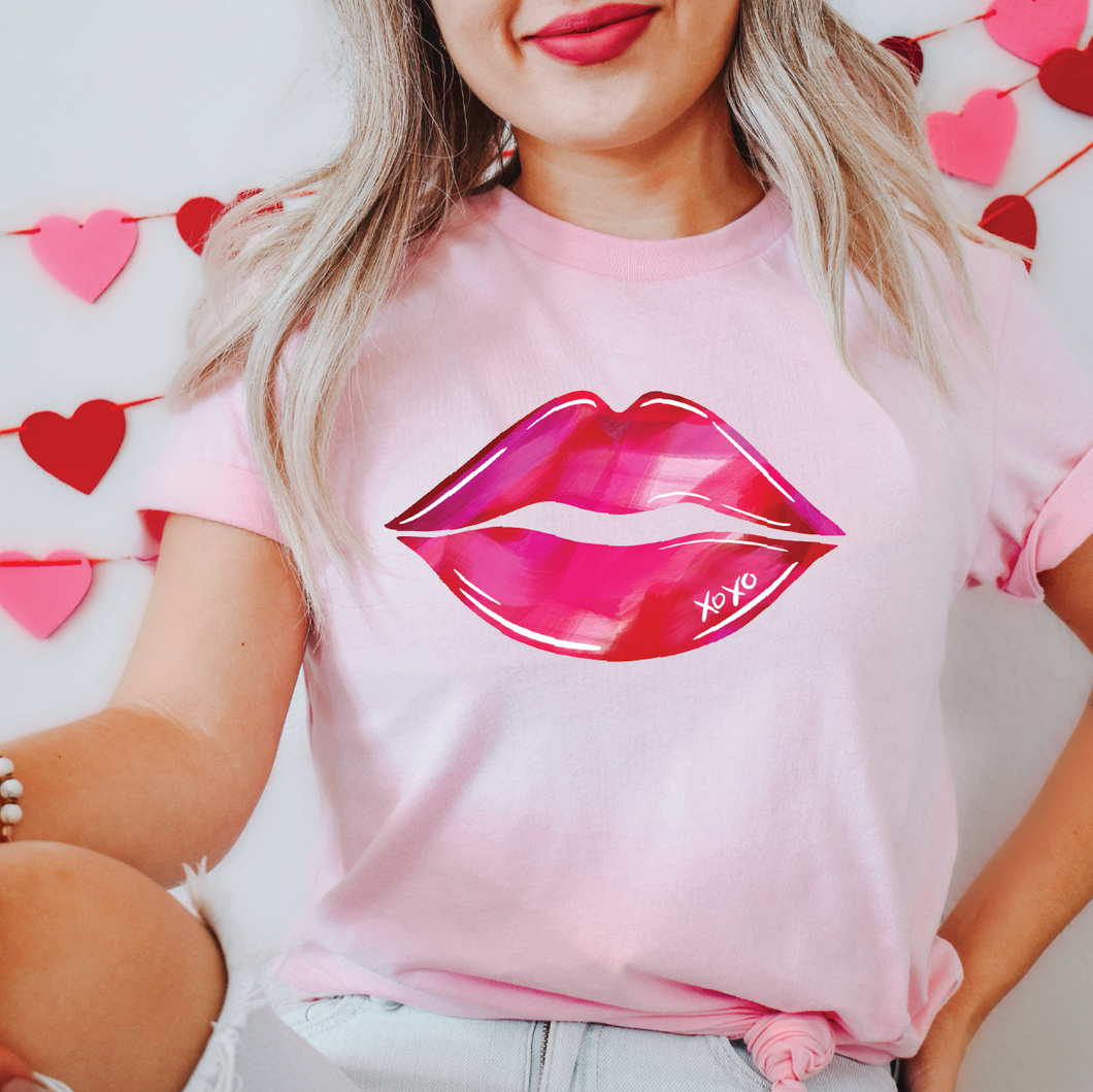 Watercolor Kissing Lips T-Shirt