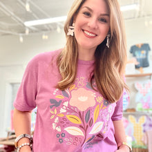 Load image into Gallery viewer, Floral Songbird Grove Tee in Orchid
